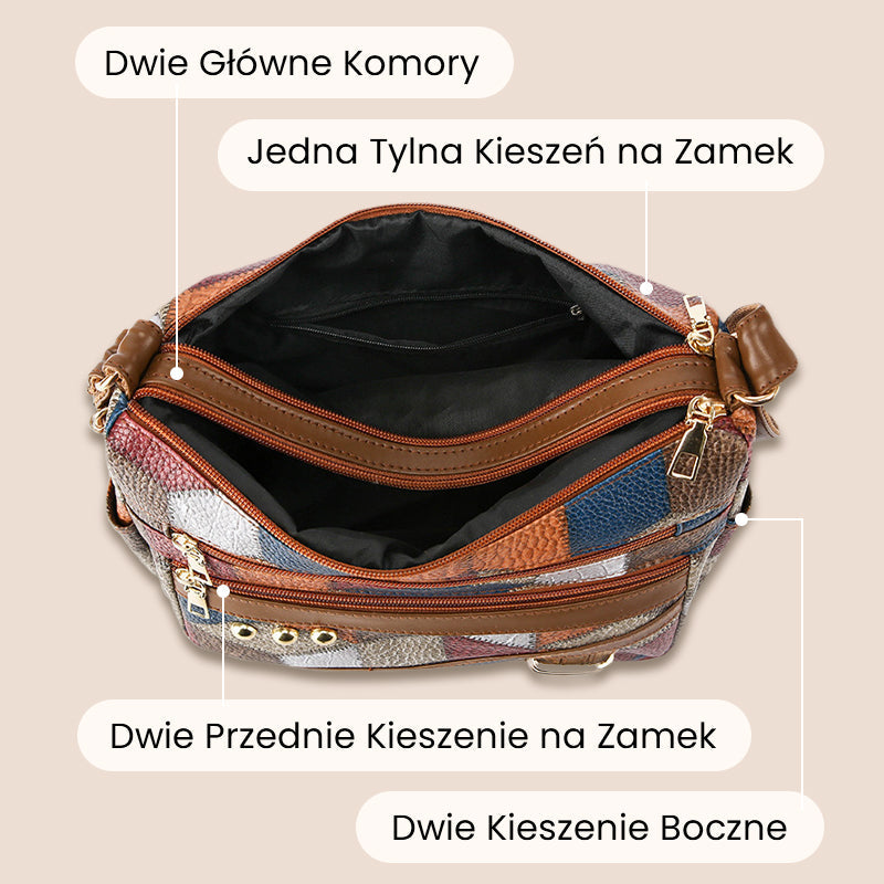 👜 Retro geometrinen kuviollinen laukku - säädettävä olkahihna 🎗️