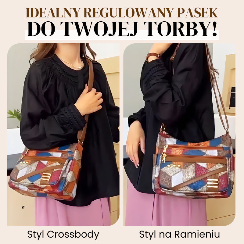 👜 Retro geometrinen kuviollinen laukku - säädettävä olkahihna 🎗️