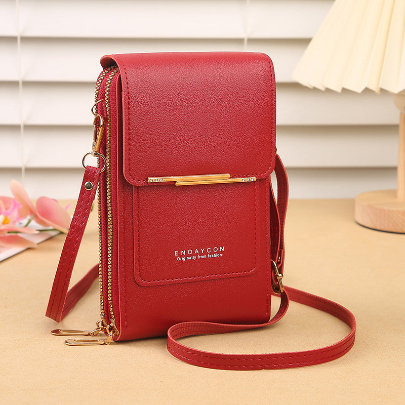 👜📱 Simple and elegant touchscreen phone bag for women, designed to be worn over the shoulder.