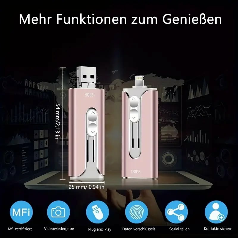 🔥Huipputarjous - 49% alennus🔥16~256GB Micro USB + 8-nastainen + USB 3.0 4-in-1 Käytännöllinen tietokoneen U-levy