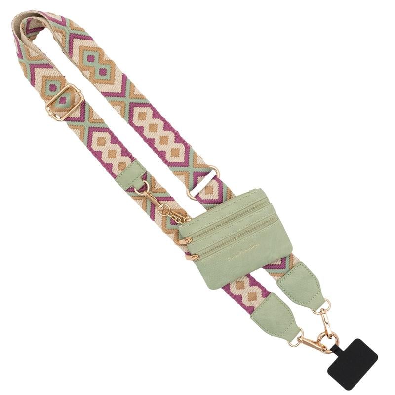 💖Phone-hihna, jossa on vetoketjullinen pussi