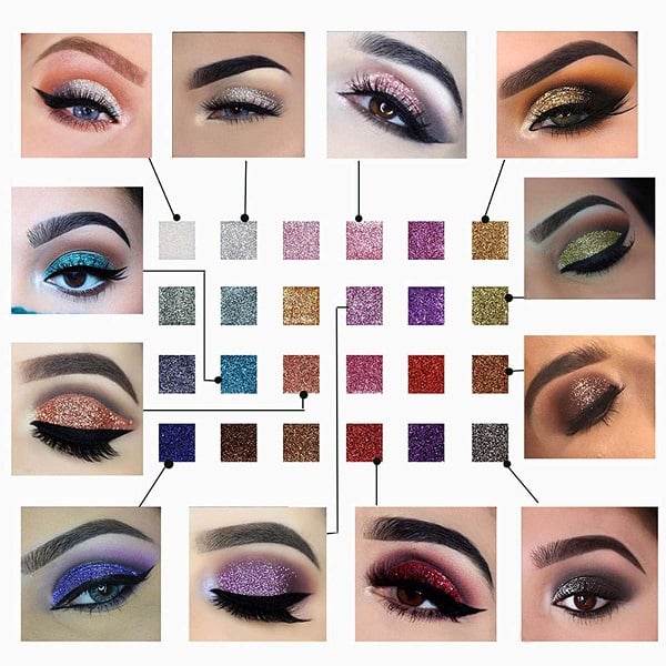 ✨10 väriä – Loistava helmiäismeikkipaletti🎨