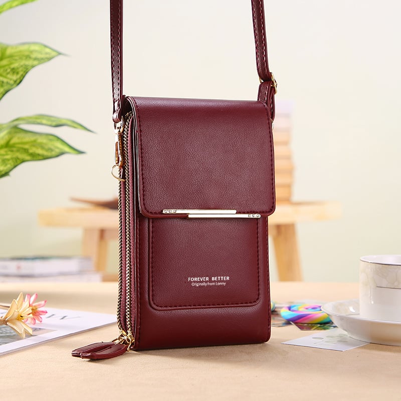 👜📱 Sac pour téléphone à écran tactile, simple et élégant, conçu pour être porté à l'épaule.