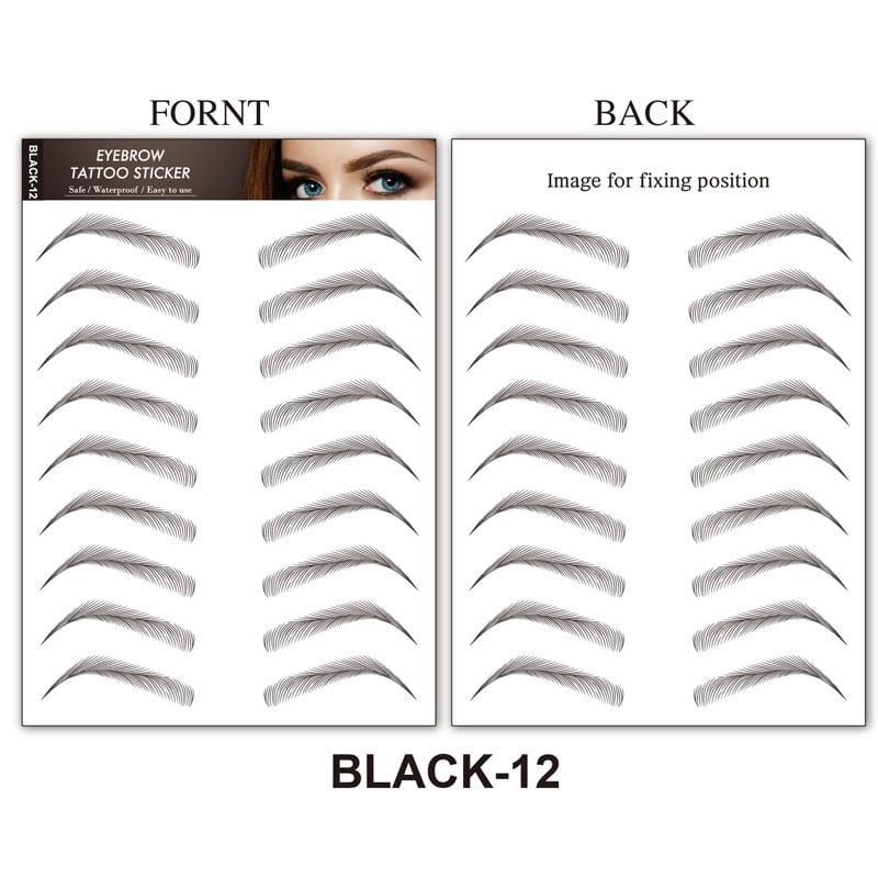 4D Hair Like Eyebrows Makeup Waterproof Eyebrow Tattoo Sticker Long Lasting Natural Fake Eyebrow Stickers Cosmetics 9 pairs 1PC