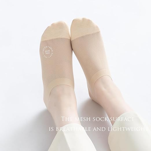 đ„Ultra Thin Liner Socks Non Slip ComBed Cotton No Show -sukat