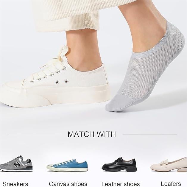 đ„Ultra Thin Liner Socks Non Slip ComBed Cotton No Show -sukat