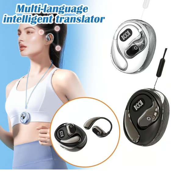 Écouteurs intra-auriculaires MS190 avec traduction en temps réel dans 156 langues via une application, Bluetooth 5.3