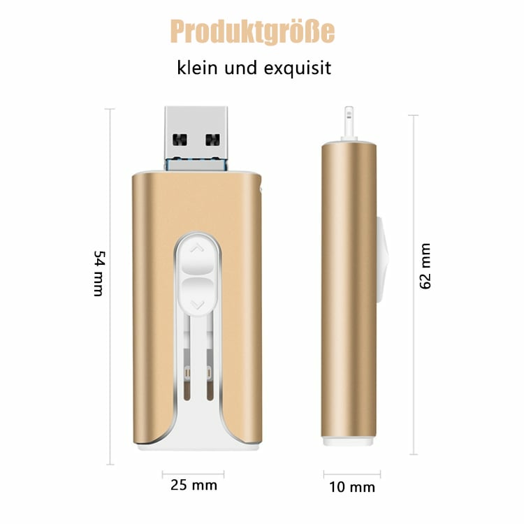 🔥Huipputarjous - 49% alennus🔥16~256GB Micro USB + 8-nastainen + USB 3.0 4-in-1 Käytännöllinen tietokoneen U-levy