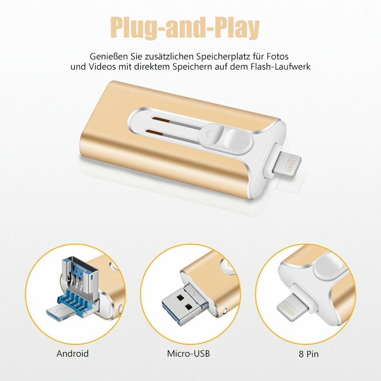 🔥Huipputarjous - 49% alennus🔥16~256GB Micro USB + 8-nastainen + USB 3.0 4-in-1 Käytännöllinen tietokoneen U-levy
