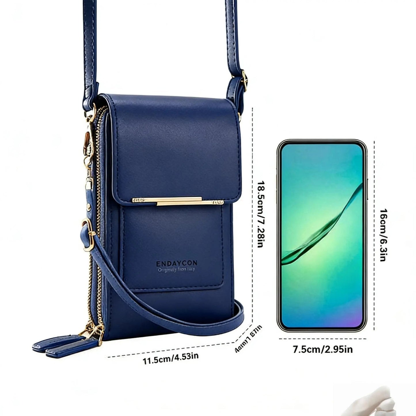 👜📱 Sac pour téléphone à écran tactile, simple et élégant, conçu pour être porté à l'épaule.