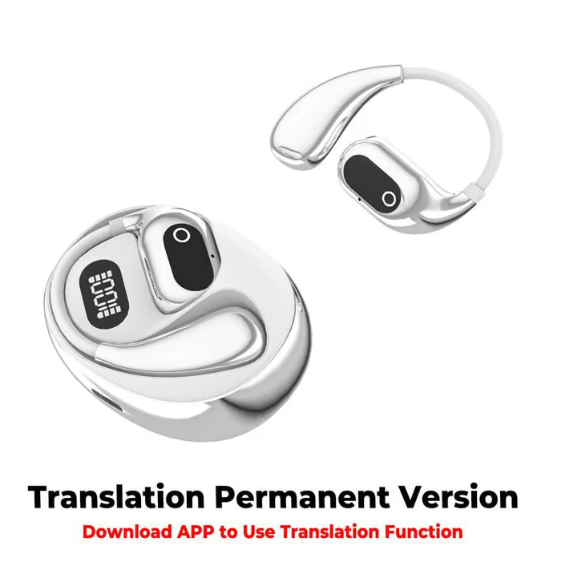Écouteurs intra-auriculaires MS190 avec traduction en temps réel dans 156 langues via une application, Bluetooth 5.3