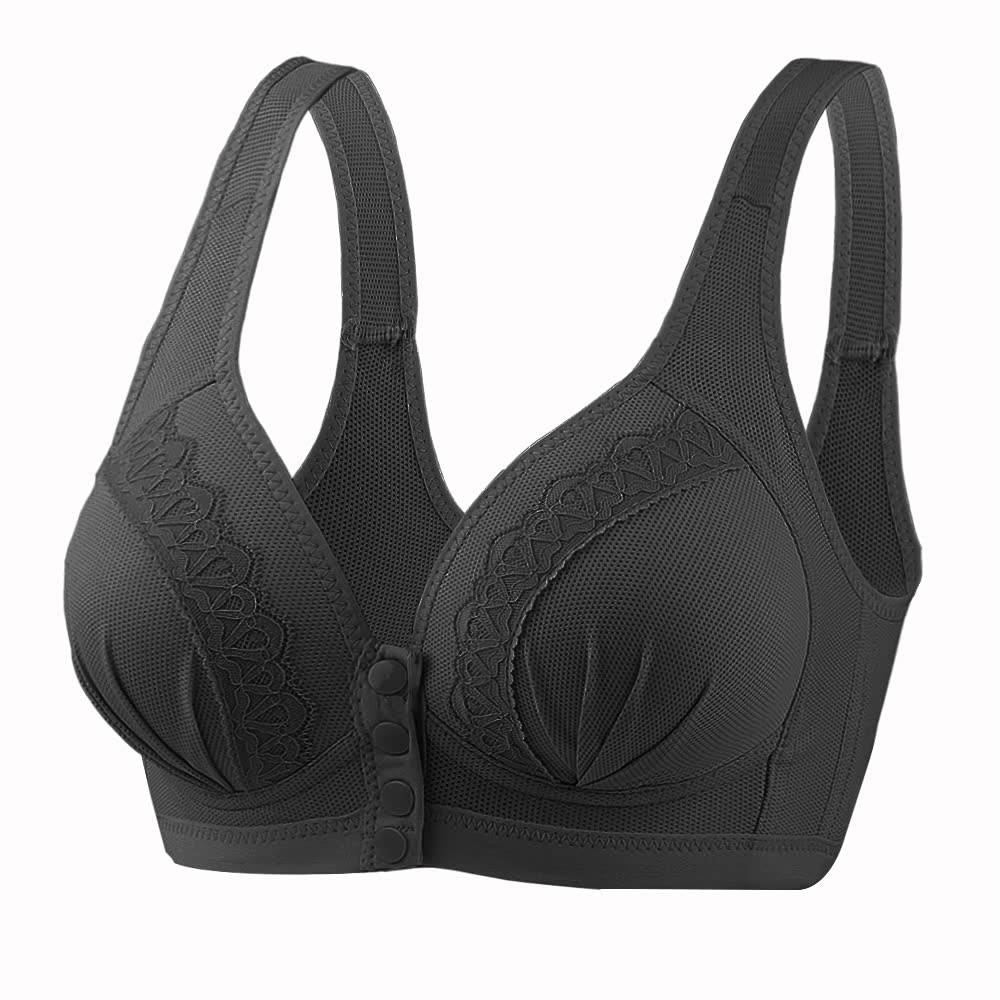 Soutien-gorge en coton respirant et doux pour la peau avec bouton sur le devant