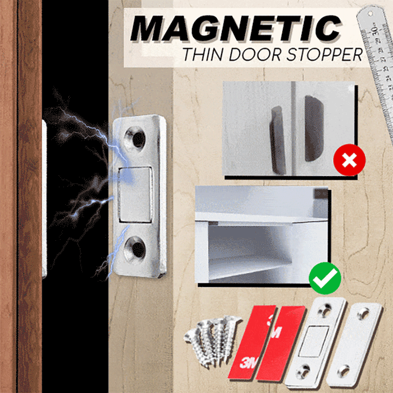 Magneettinen erittäin ohut kaapin oven pysäytin（2 kpl)