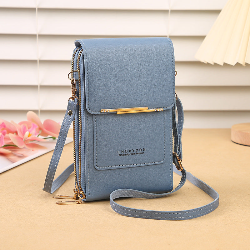 👜📱 Simple and elegant touchscreen phone bag for women, designed to be worn over the shoulder.