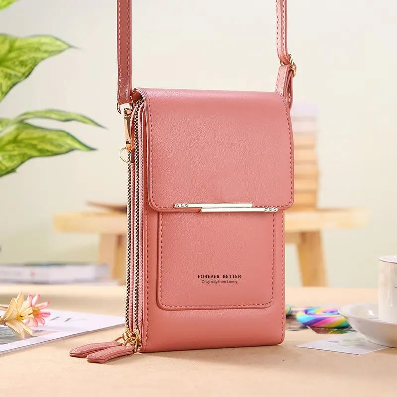 👜📱 Sac pour téléphone à écran tactile, simple et élégant, conçu pour être porté à l'épaule.
