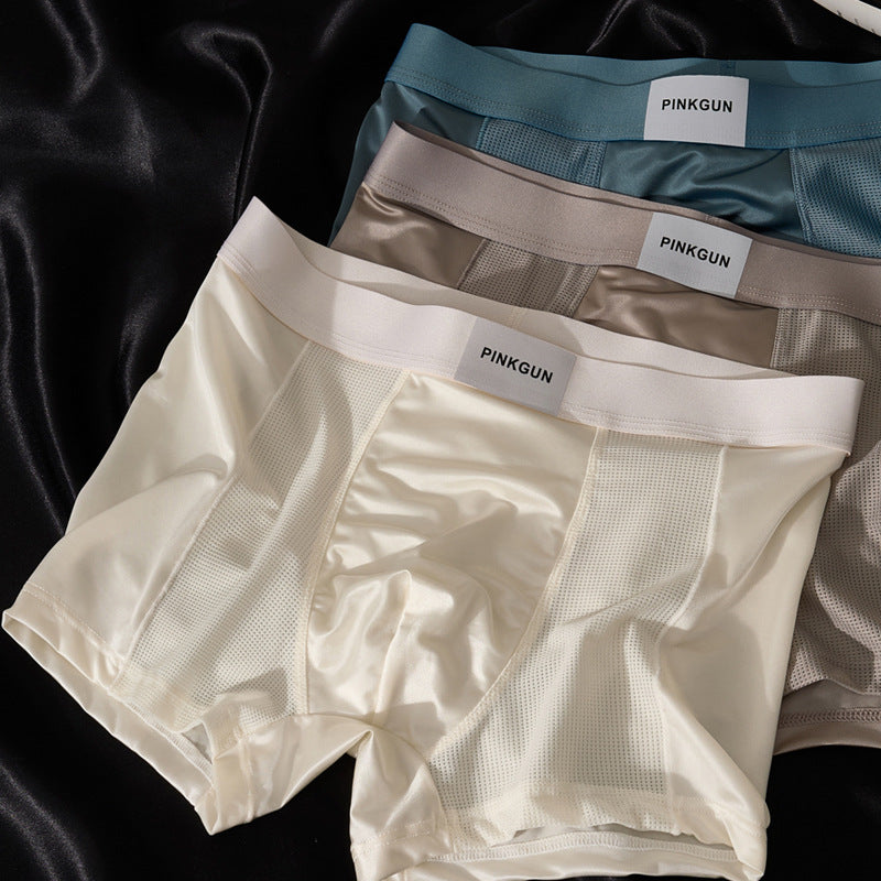 Restez au frais. Restez frais. Toute la journée. | Boxers antibactériens pour hommes en soie glacée – Maille respirante, douceur satinée, indispensables pour l'été