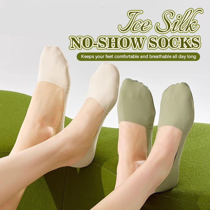 Chaussettes invisibles en soie glacée