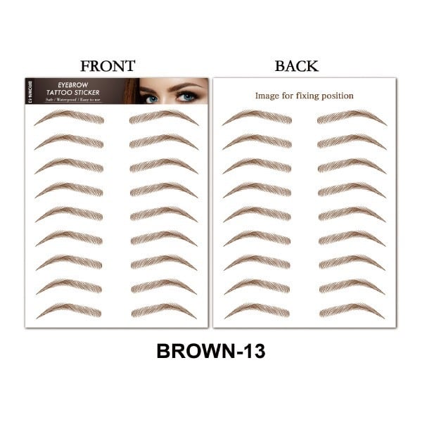 4D Hair Like Eyebrows Makeup Waterproof Eyebrow Tattoo Sticker Long Lasting Natural Fake Eyebrow Stickers Cosmetics 9 pairs 1PC
