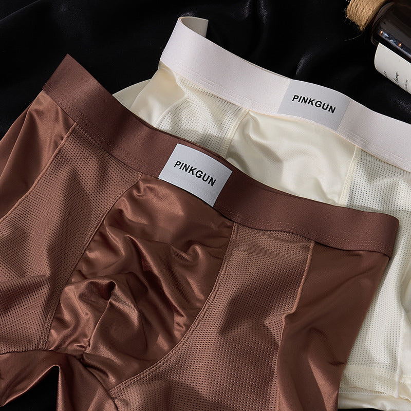 Restez au frais. Restez frais. Toute la journée. | Boxers antibactériens pour hommes en soie glacée – Maille respirante, douceur satinée, indispensables pour l'été