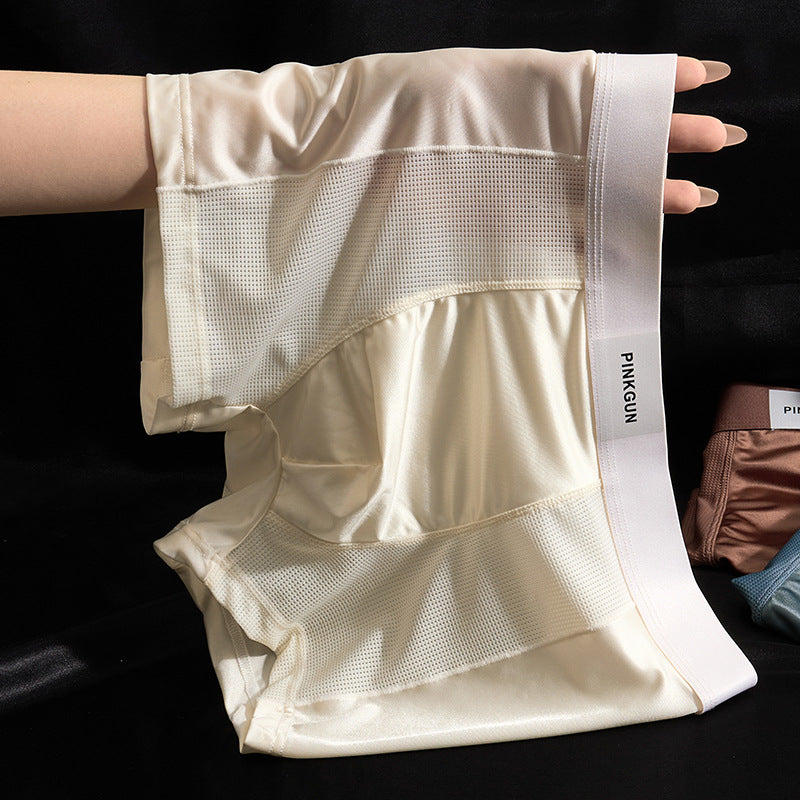 Restez au frais. Restez frais. Toute la journée. | Boxers antibactériens pour hommes en soie glacée – Maille respirante, douceur satinée, indispensables pour l'été