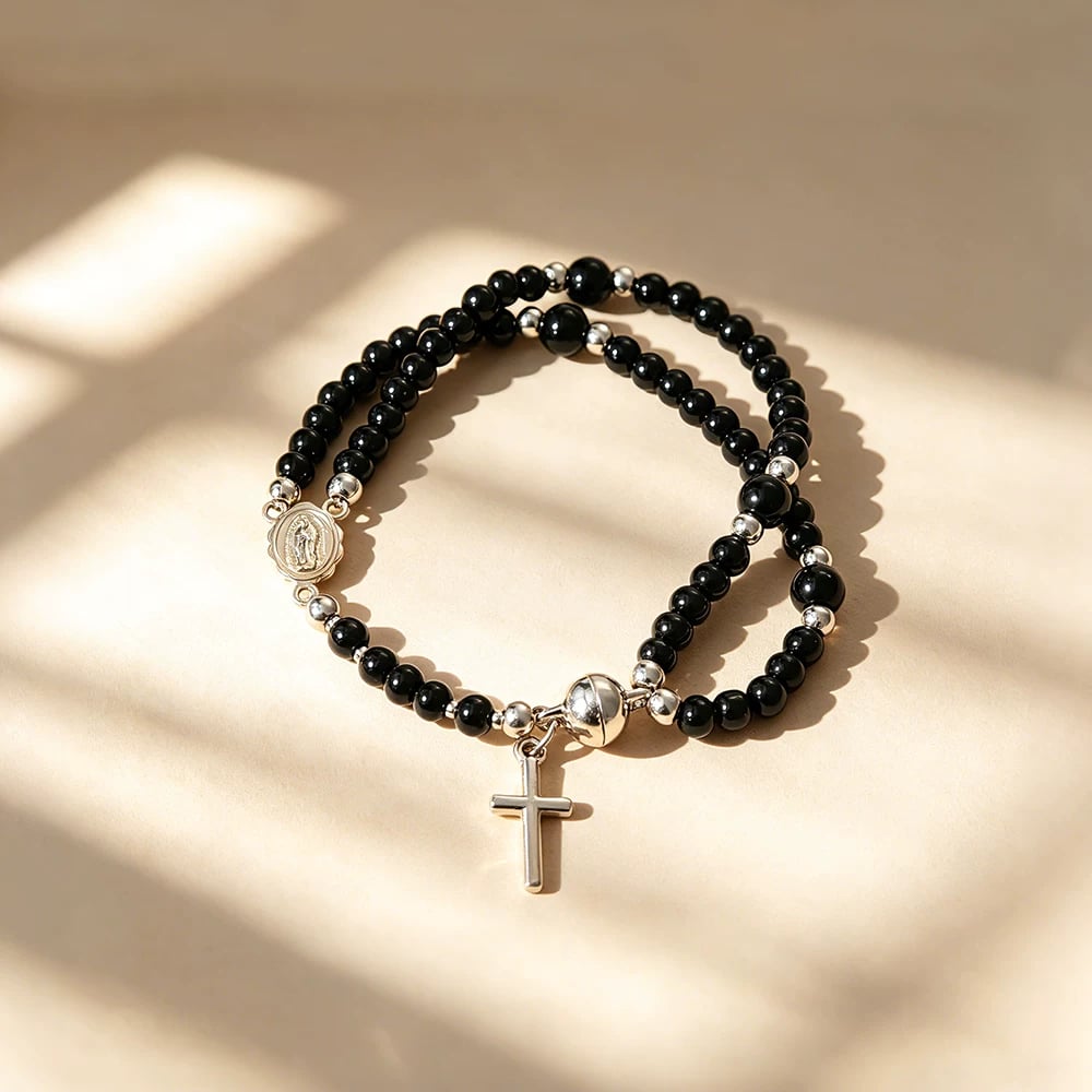 🔥 Offre à durée limitée – Valable 24 heures seulement 🔥 -49 % – ✝️ Bracelets-chapelets faits main 📿