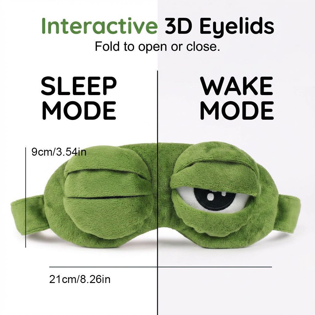 🔥Hot Sale 49% OFF✨ 3D Cute Frog Sleep Mask🐸