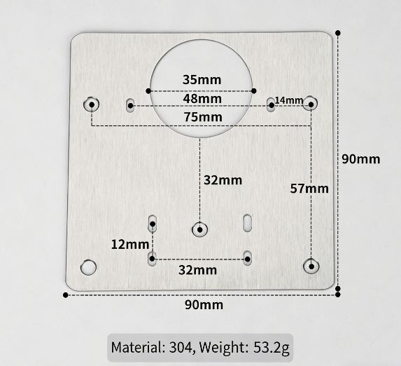 Kit de réparation de charnières de placard en acier inoxydable - Plaques de montage universelles avec vis