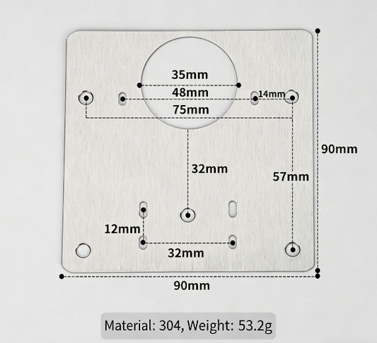Kit de réparation de charnières de placard en acier inoxydable - Plaques de montage universelles avec vis