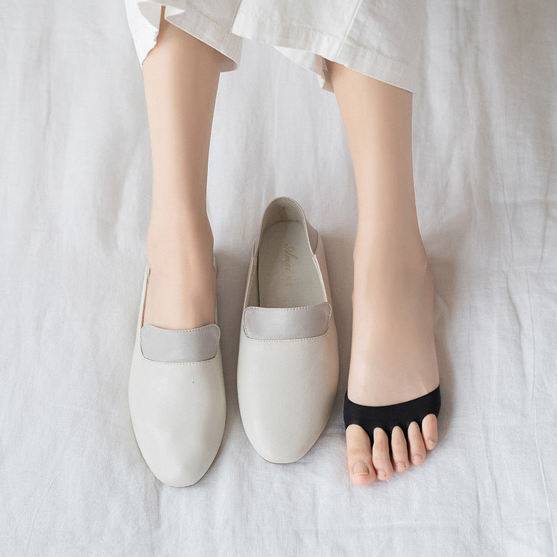 Chaussettes d'été à orteils pour talons hauts / Chaussettes fines mi-mollet pour escarpins femme