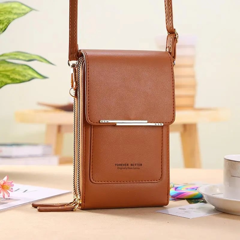 👜📱 Sac pour téléphone à écran tactile, simple et élégant, conçu pour être porté à l'épaule.