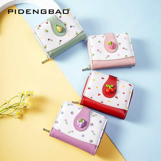 🍓Muodikas hedelmäkuvioinen lompakko👛