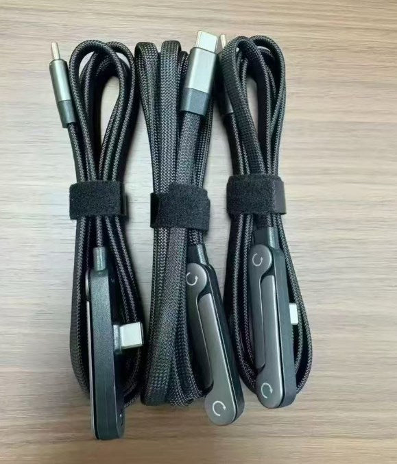 Chargeur rapide 240 W et support de téléphone pliable 2-en-1 : USB-C vers USB-C – Regardez des vidéos et chargez simultanément – Compatible iPhone 15-17, Huawei, Xiaomi, Honor