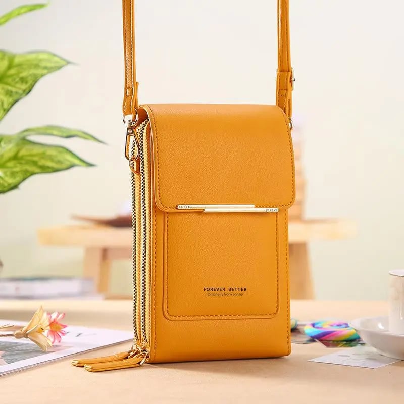 👜📱 Sac pour téléphone à écran tactile, simple et élégant, conçu pour être porté à l'épaule.