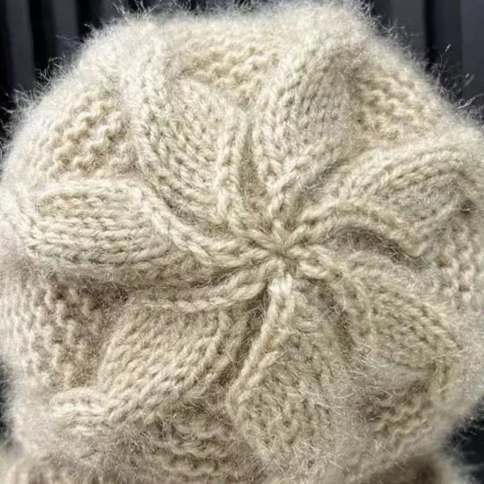 Bonnet tricoté écharpe masque 2 en 1