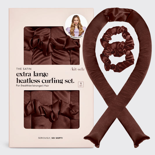 ✨Chocolate XL Satin Heatless Curling Kit - Suojaa hiuksesi 💫