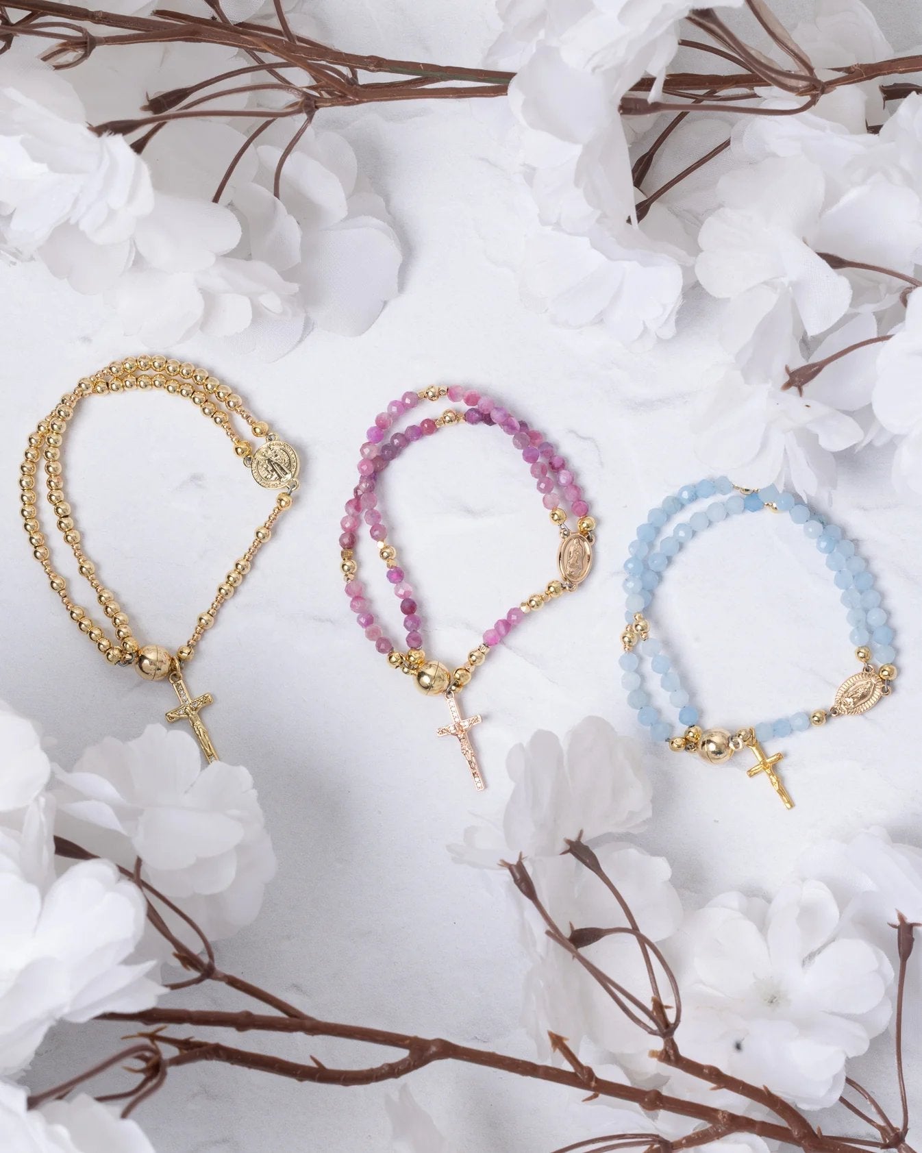 🔥 Offre à durée limitée – Valable 24 heures seulement 🔥 -49 % – ✝️ Bracelets-chapelets faits main 📿