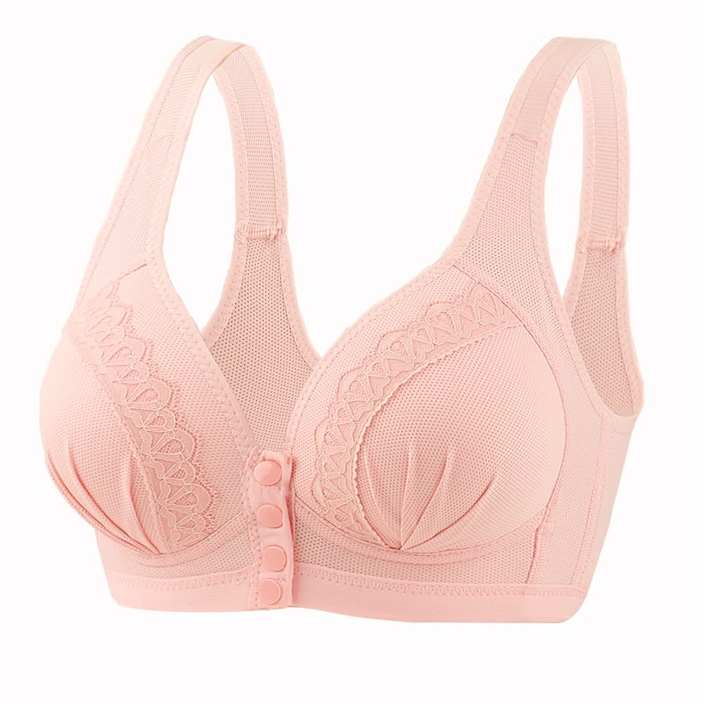 Soutien-gorge en coton respirant et doux pour la peau avec bouton sur le devant