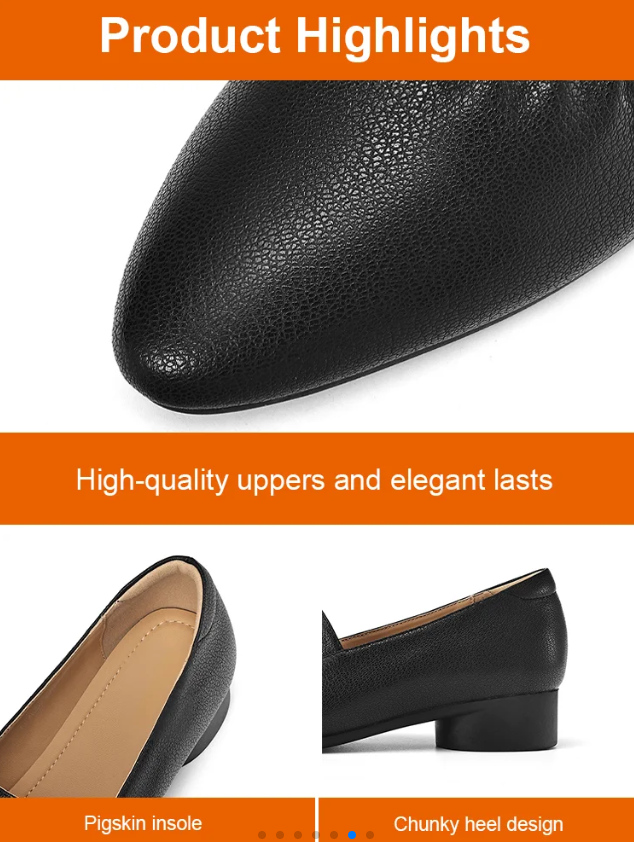 Escarpins à bout pointu en cuir souple – Confortables, élégants, prêts pour le printemps