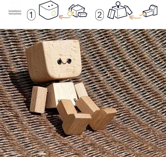 ✨Suloinen pieni nukke: 12 magneettista ilmeitä🎭+ heiluu🎈, täynnä suloisuutta!
