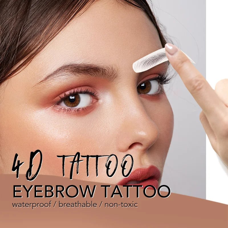 4D Hair Like Eyebrows Makeup Waterproof Eyebrow Tattoo Sticker Long Lasting Natural Fake Eyebrow Stickers Cosmetics 9 pairs 1PC