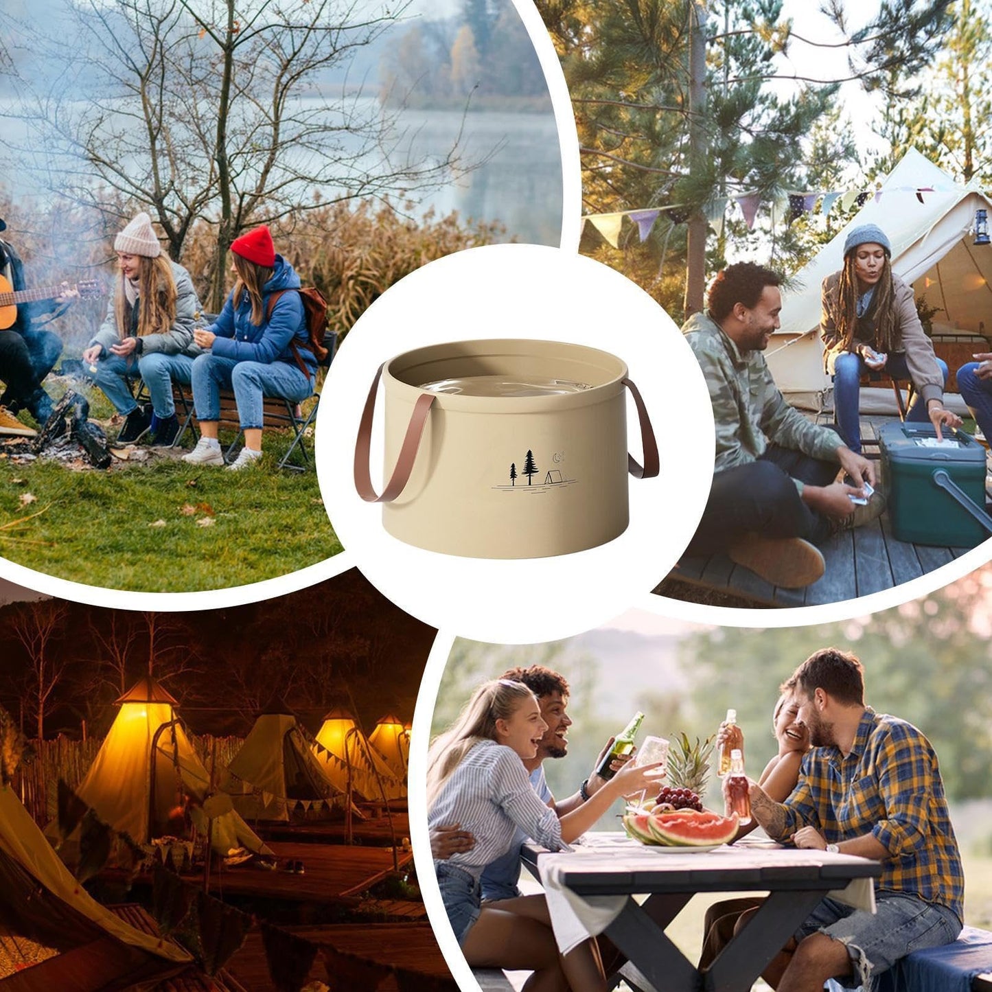 Taittuva vesisäiliö💦Kannettava vesisäiliö - kerää matkallasi⛺
