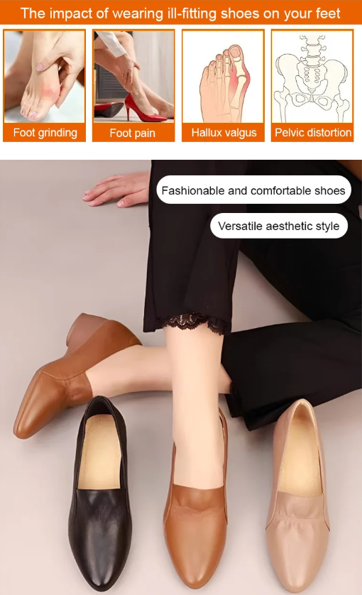 Escarpins à bout pointu en cuir souple – Confortables, élégants, prêts pour le printemps