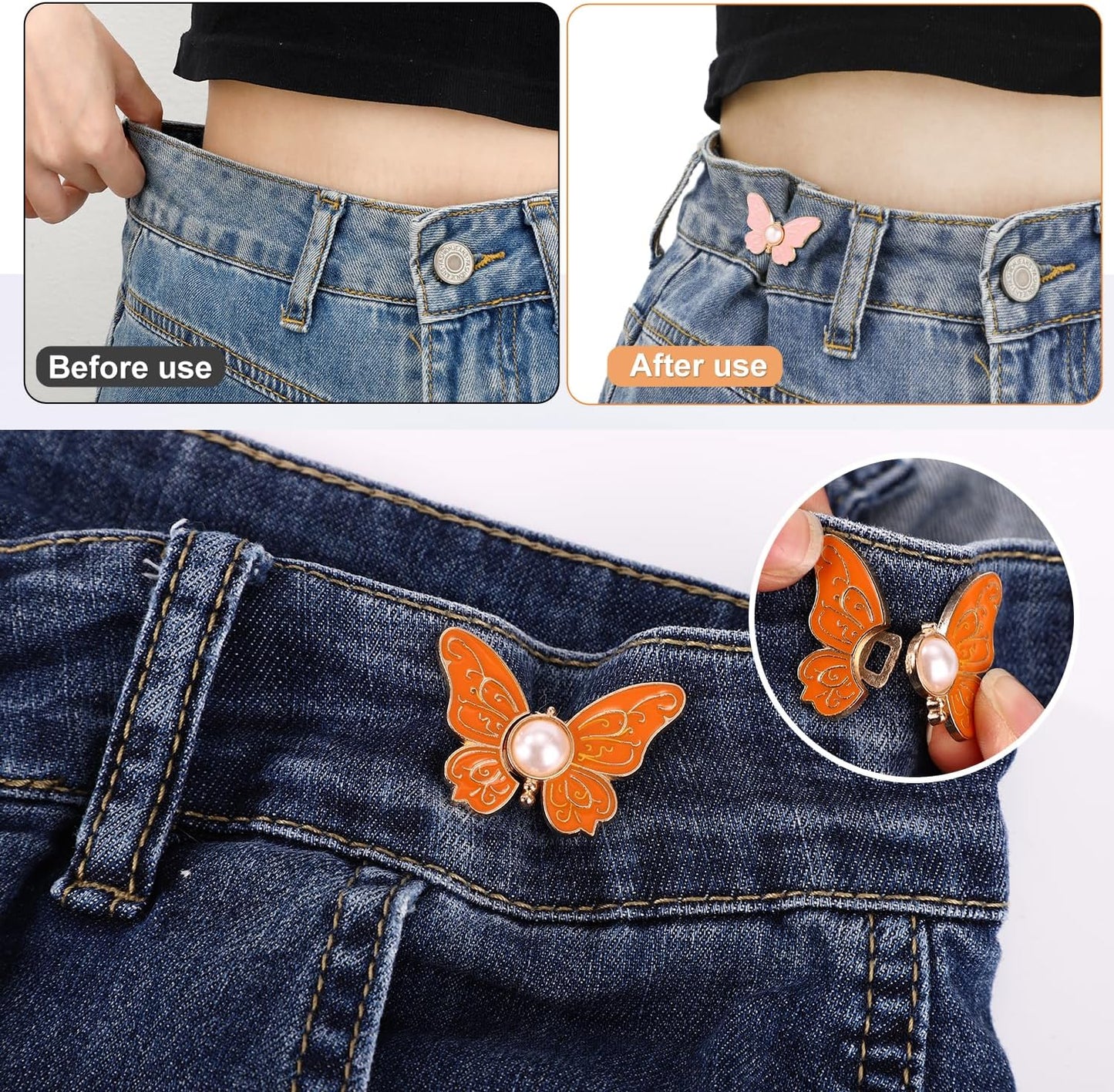 🔥 8 bandes en forme de papillon pour resserrer la taille