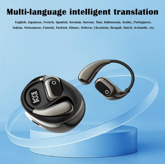 Écouteurs intra-auriculaires MS190 avec traduction en temps réel dans 156 langues via une application, Bluetooth 5.3
