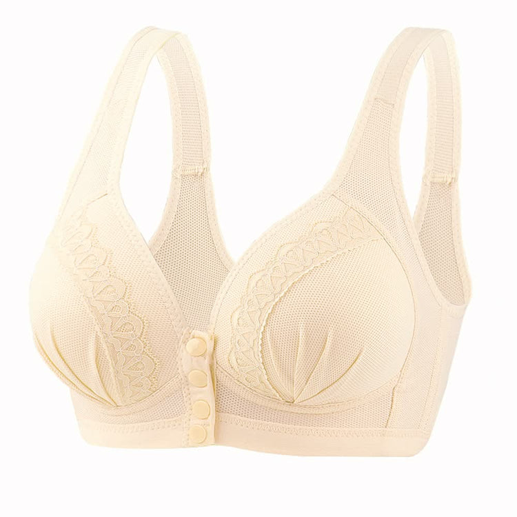 Soutien-gorge en coton respirant et doux pour la peau avec bouton sur le devant