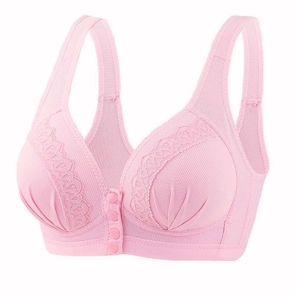 Soutien-gorge en coton respirant et doux pour la peau avec bouton sur le devant