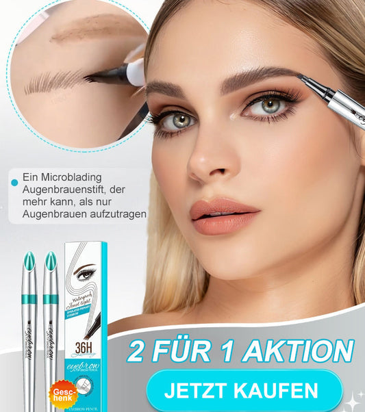 3D-Wasserfester Microblading Augenbrauenstift mit 4-zackiger Spitze
