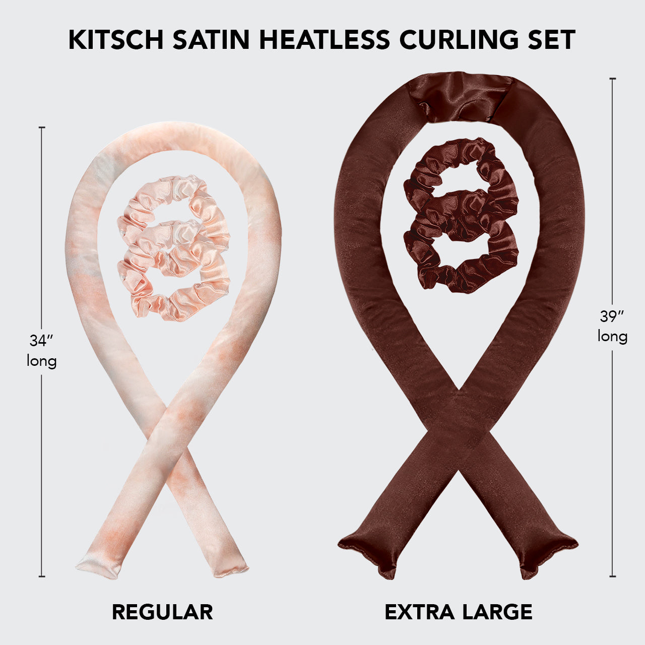 ✨Chocolate XL Satin Heatless Curling Kit - Suojaa hiuksesi 💫