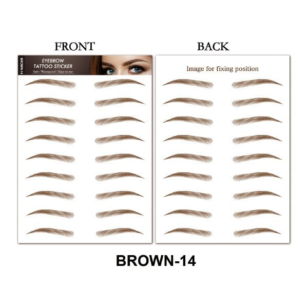 4D Hair Like Eyebrows Makeup Waterproof Eyebrow Tattoo Sticker Long Lasting Natural Fake Eyebrow Stickers Cosmetics 9 pairs 1PC
