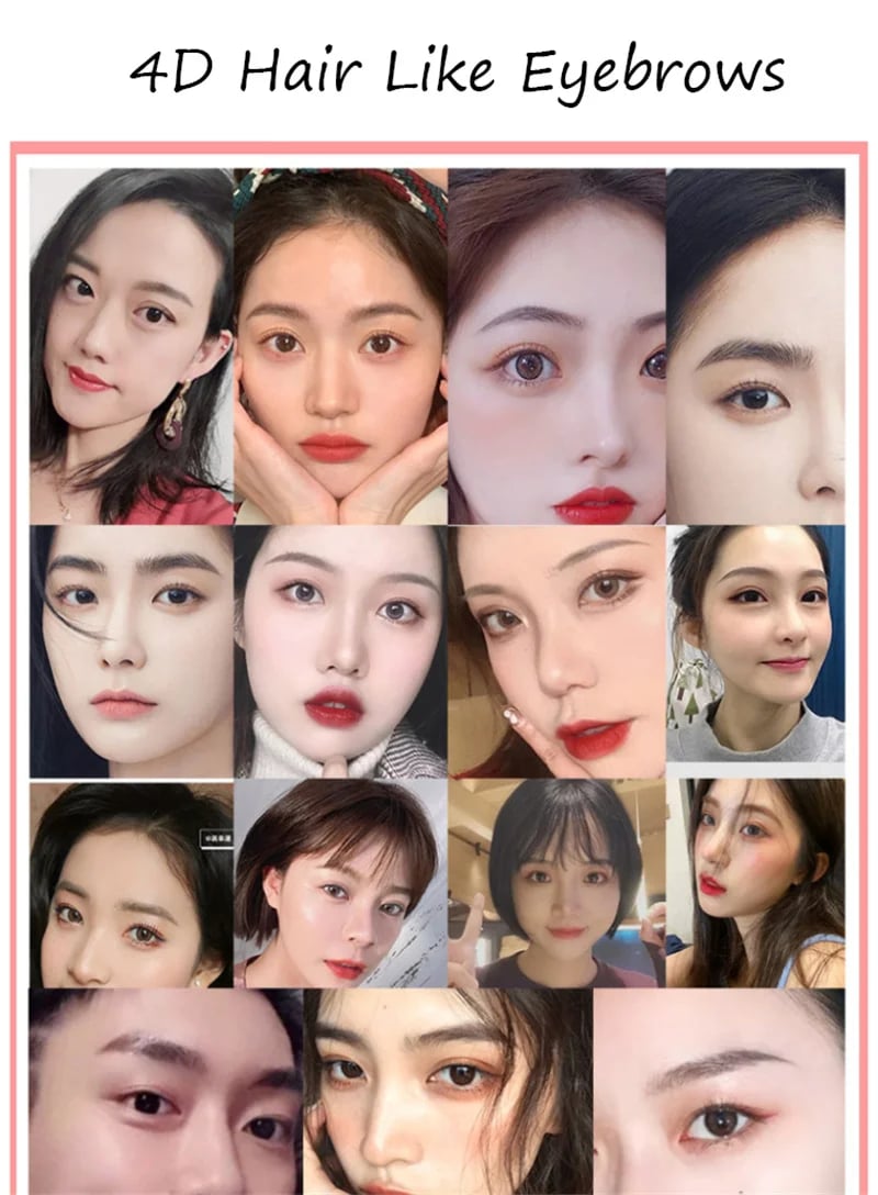 4D Hair Like Eyebrows Makeup Waterproof Eyebrow Tattoo Sticker Long Lasting Natural Fake Eyebrow Stickers Cosmetics 9 pairs 1PC